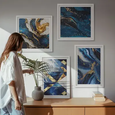 Wanddeko-Set mit abstrakten, eleganten Mustern
