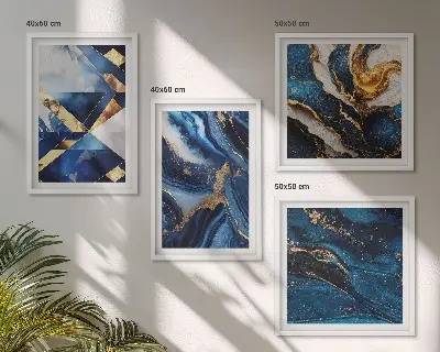 Wanddeko-Set mit abstrakten, eleganten Mustern