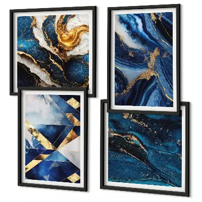 Wanddeko-Set mit abstrakten, eleganten Mustern