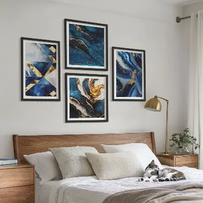 Wanddeko-Set mit abstrakten, eleganten Mustern