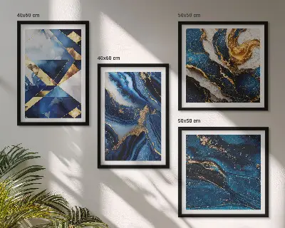 Wanddeko-Set mit abstrakten, eleganten Mustern