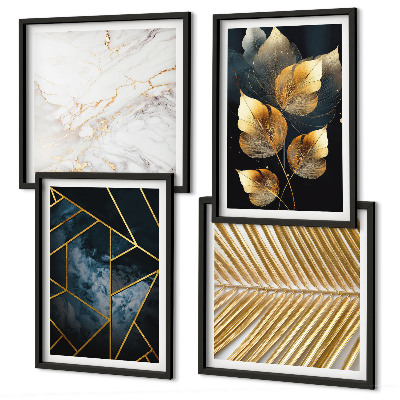 Wanddeko-set Moderne Pflanzenmuster