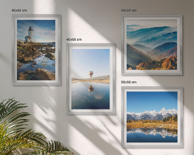 Wanddeko-set Ausblicke auf die Natur, Leuchtturm, Berge