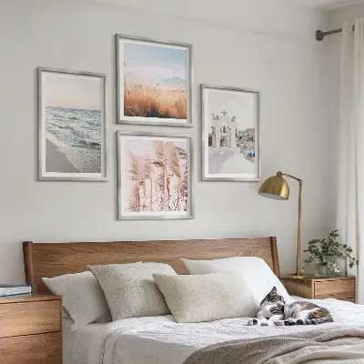 Wanddeko-Set mit Motiven von Pflanzen, Meereswellen, Aussichten und Häusern