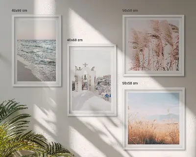 Wanddeko-Set mit Motiven von Pflanzen, Meereswellen, Aussichten und Häusern