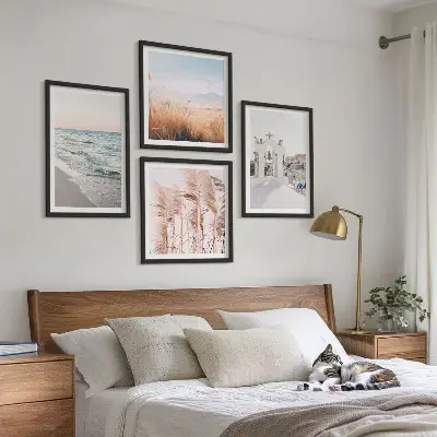 Wanddeko-Set mit Motiven von Pflanzen, Meereswellen, Aussichten und Häusern