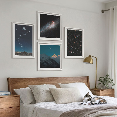Wanddeko-set Galaxienraum Wassermann-Berge