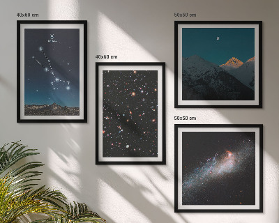 Polyptychon mit rahmen Kosmische Sternenlandschaften