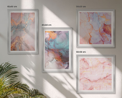 Wanddeko-set Abstrakte Pastellmuster
