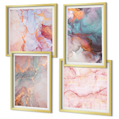 Wanddeko-set Abstrakte Pastellmuster