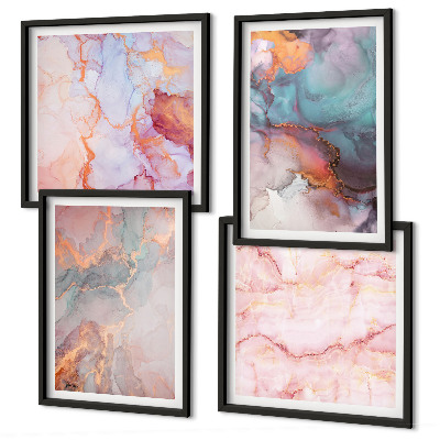 Wanddeko-set Abstrakte Pastellmuster