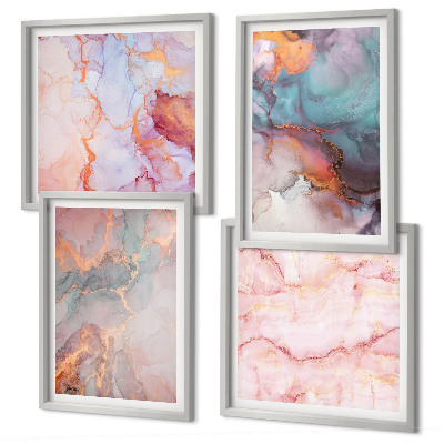 Wanddeko-set Abstrakte Pastellmuster