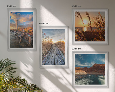 Wanddeko-set Leuchtturm-Grassteg