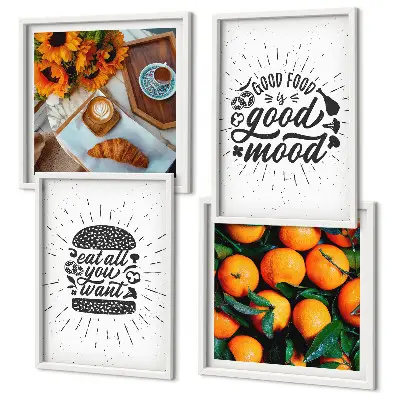 Wanddeko-Set mit fruchtigem Orangen-Motiv für die Küche