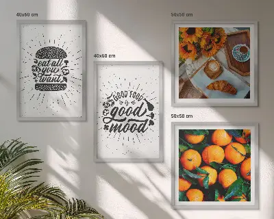 Wanddeko-Set mit fruchtigem Orangen-Motiv für die Küche