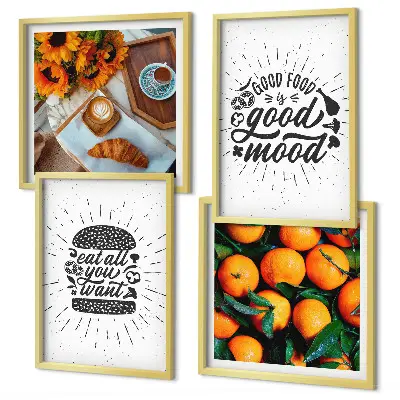 Wanddeko-Set mit fruchtigem Orangen-Motiv für die Küche