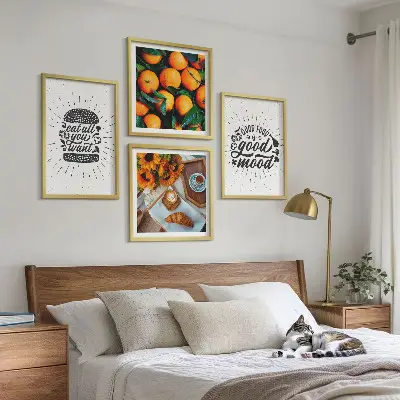 Wanddeko-Set mit fruchtigem Orangen-Motiv für die Küche
