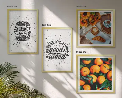 Wanddeko-Set mit fruchtigem Orangen-Motiv für die Küche