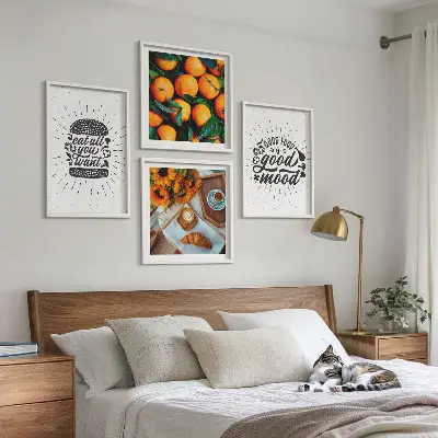 Wanddeko-Set mit fruchtigem Orangen-Motiv für die Küche
