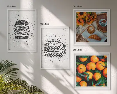 Wanddeko-Set mit fruchtigem Orangen-Motiv für die Küche