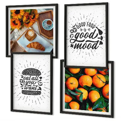 Wanddeko-Set mit fruchtigem Orangen-Motiv für die Küche