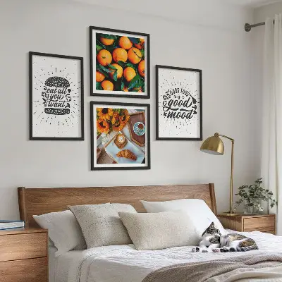Wanddeko-Set mit fruchtigem Orangen-Motiv für die Küche
