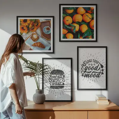 Wanddeko-Set mit fruchtigem Orangen-Motiv für die Küche