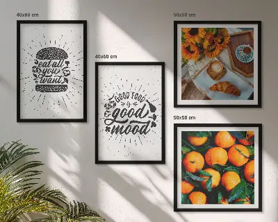 Wanddeko-Set mit fruchtigem Orangen-Motiv für die Küche
