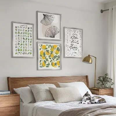 Wanddeko-Set mit Küchenkräutern und Zitronen Motiven