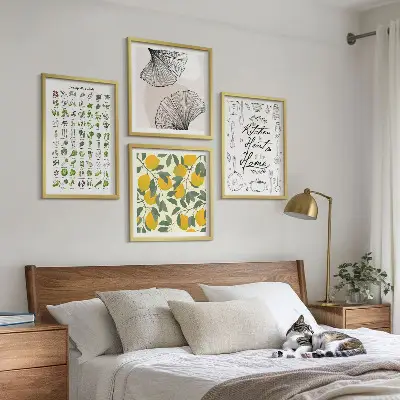 Wanddeko-Set mit Küchenkräutern und Zitronen Motiven