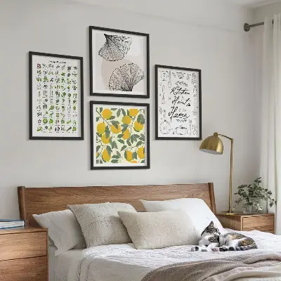 Wanddeko-Set mit Küchenkräutern und Zitronen Motiven