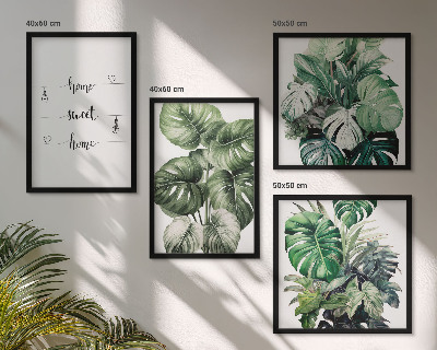 Wanddeko-set Aquarell-Monstera-Blätter