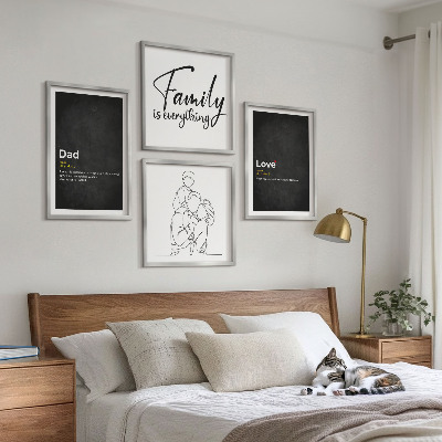 Polyptychon mit rahmen Definitionen der Liebe in Familienzeichnungen
