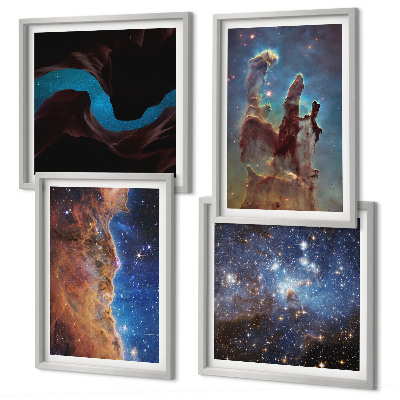 Wanddeko-set Weltraumlandschaften von Galaxien