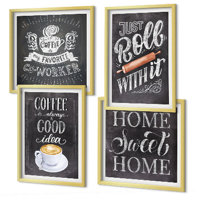 Wanddeko-set Kaffeeroller, heimelige Wärme