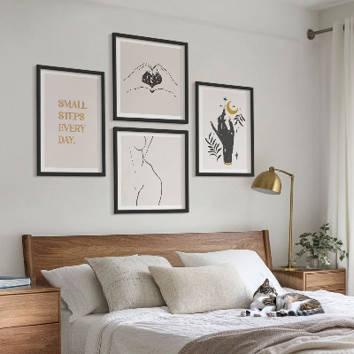 Polyptychon mit rahmen Minimalistische Boho-Illustrationen