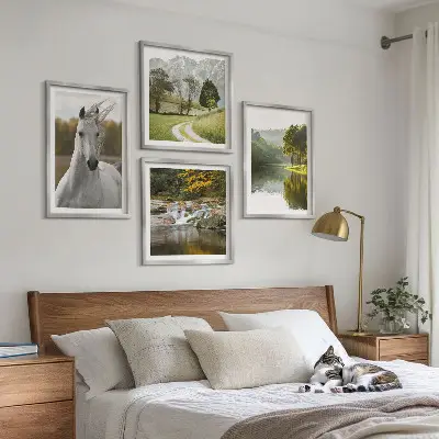 Natur des Flusses White Horses als gerahmtes Polyptychon