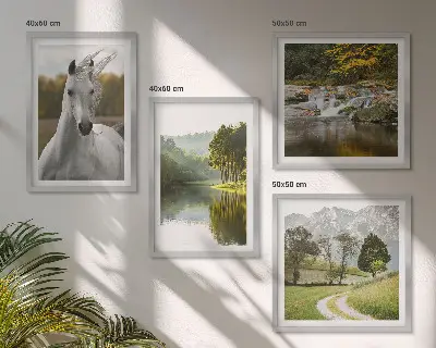 Natur des Flusses White Horses als gerahmtes Polyptychon