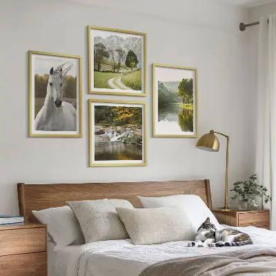 Natur des Flusses White Horses als gerahmtes Polyptychon