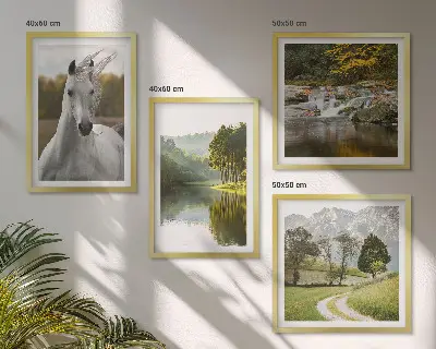 Natur des Flusses White Horses als gerahmtes Polyptychon