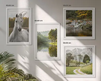 Natur des Flusses White Horses als gerahmtes Polyptychon
