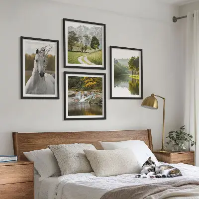 Natur des Flusses White Horses als gerahmtes Polyptychon