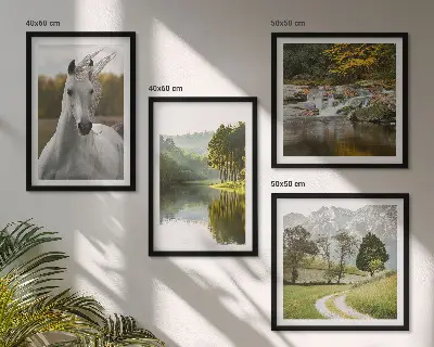 Natur des Flusses White Horses als gerahmtes Polyptychon