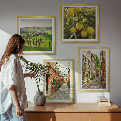 Wanddeko-set Bezaubernde Straßen voller Zitronenblüten