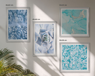 Polyptychon mit rahmen Winterwald-Blaublume