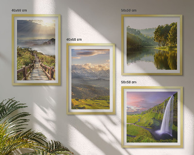 Wanddeko-set Berglandschaften Wasserfall