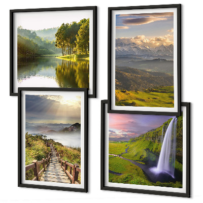 Wanddeko-set Berglandschaften Wasserfall