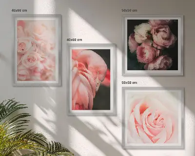 Wanddeko-Set mit pastellrosa Flamingos