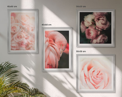 Wanddeko-set Pastellrosa Flamingos