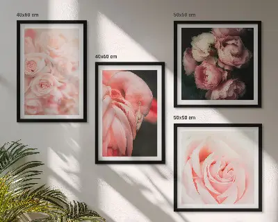 Wanddeko-Set mit pastellrosa Flamingos